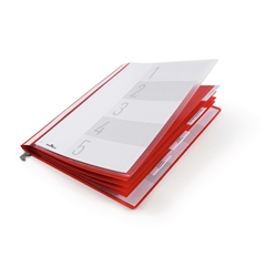 Durable Personnel Suspension Rail Folder Document Report File - 5 Pack - A4 Red