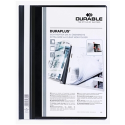 Durable DURAPLUS Project Folder Document Report File - 25 Pack - A4+ Black