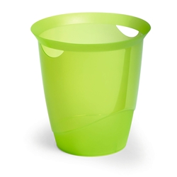 Durable TREND Plastic Waste Recycling Bin - 16 Litre - 6 Pack - Light Green