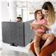 Durable Felt Desk Divider Panel - Visual Acoustic Privacy Partition 120cm - Grey