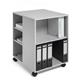 Durable 6 Shelve Office Filing Storage Trolley on Wheels - 75cm Grey