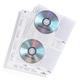 Durable CD/DVD Pockets - Double Sided Wallet Index for 4 Disks - 25 Pack - A4