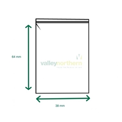 Pro-loc Bags - Resealable Plain - (h)64 x (w)38mm - Pack 50000