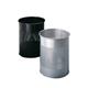 Durable Round Metal Perforated Waste Bin - Scratch Resistant Steel - 15L Black