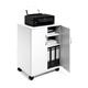 Durable 2 Door Office Filing Storage Trolley on Wheels - 75cm White