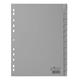Durable 12 Part Removable Tab Punched Index Dividers - 20 Pack - A4 Grey