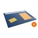 Durable Calendar PC Desk Pad Protector Mat with Clear Overlay - 5 Pack - Blue