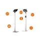 Durable Aluminium Tablet Holder iPad Floor Exhibition Stand - Rotates & Locks