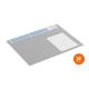 Durable Calendar Desk Mat Clear Overlay Notes Protector Pad - 65x48 cm - Grey