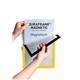 Durable DURAFRAME Magnetic Document Signage Frame for Metal - 5 Pack - A4 Yellow