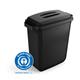 Durable ECO 60L Waste Bin Black - Strong Rectangular Recycling Bin - DURABIN
