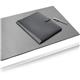 Durable Genuine Leather Non-Slip Desk Mat PC Keyboard Pad - 65x45 cm - Grey