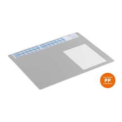 Durable Calendar Desk Mat Clear Overlay Notes Protector Pad - 65x48 cm - Grey