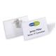 Durable COMBI CLIP Clip & Pin Name Badge Holders + Inserts - 50 Pack - 54 x 90mm