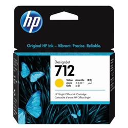HP 712 DesignJet Ink Cartridge 29-ml Yellow 3ED69A