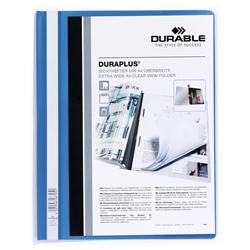 Durable DURAPLUS Project Folder Document Report File - 25 Pack - A4+ Blue