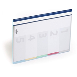 Durable DIVISOFLEX 5 Part Organiser File with Index Tabs - 5 Pack - A4 Blue