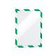 Durable DURAFRAME Adhesive Magnetic Hazard Frame - 2 Pack - A4 Green & White