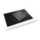 Durable Genuine Leather Non-Slip Desk Mat PC Keyboard Pad - 65x45 cm - Black
