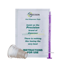 Oral Syringe - Precision  Purple Oral Syringes - 1ml - Pack 50