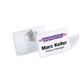 Durable COMBI CLIP Clip & Pin Name Badge ID Holder + Inserts - 50 Pack - 40x75mm