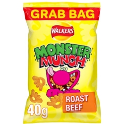 Walkers Monster Munch Roast Beef Crisps 40g