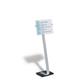 Durable CRYSTAL SIGN Aluminium Display Panel Floor Stand A3 - 1.25m - Silver