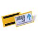 Durable Magnetic Ticket Holder Document Pockets - 50 Pack - 150 x 67mm - Yellow