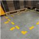 Durable Heavy Duty Adhesive Floor Marking T Shape Corner - 10 Pack - Yellow