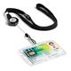 Durable Soft Breakaway Lanyard with Retractable Badge Reel - 10 Pack - Black