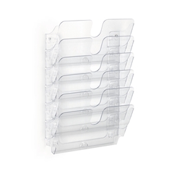 Durable FLEXIPLUS 6 Wall Mounted Literature Holder - A4 Landscape - Clear