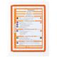 Durable SHERPA Replacement Display Panels - 5 Pack - A4 Orange