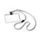 Durable Lanyard Name Badge ID Card Holder + Inserts - 10 Pack - 60 x 90mm - Grey