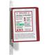 Durable VARIO WALL 5 Panel Magnetic Display Panel Document Holder - A4 Red