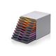 Durable VARICOLOR Desktop Organiser 10 Drawer Colour Coded Modular Storage - A4+