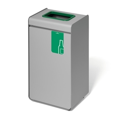Durable 55L Glass Waste Bin - Sheet Steel Recycling Separation Bin - DURASORTÂ®