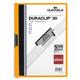 Durable DURACLIP 30 Sheet Document Metal Clip File Folder - 25 Pack - A4 Orange