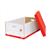 5 Star Office Jumbo Storage Box W412xD715xH276mm Red & White [Pack 5]