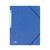 Elba Eurofolio Folder Elasticated 3-Flap 450gsm A4 Blue Ref 100200978 [Pack 10]