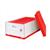 5 Star Office Jumbo Storage Box W412xD715xH276mm Red & White [Pack 5]