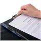 5 Star Office Fold-over Clipboard with Front Pocket Foolscap Black