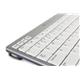Bakker Elkhuizen UltraBoard 940 Keyboard Ergonomic Compact Wireless and USB Hub Silver Ref BNEU940UK