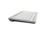 Bakker Elkhuizen UltraBoard 940 Keyboard Ergonomic Compact Wireless and USB Hub Silver Ref BNEU940UK