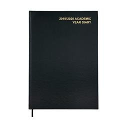 5 Star Office 2019/20 Academic Mid-year Diary Day to Page A4 210x297mm Black