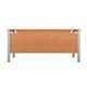 1800X600 Goal Post Rectangular Desk Beech-Silver Ref GP1860RECBESV