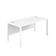 1800X600 Goal Post Rectangular Desk White-White Ref GP1860RECWHWH