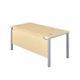 1200X600 Goal Post Rectangular Desk Maple-Silver Ref GP1260RECMASV