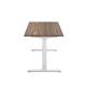 Economy Sit Stand Desk 1400 X 800 Dark Walnut-White Ref ECSS1480CPDWWH