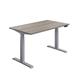Economy Sit Stand Desk 1200 X 800 Grey Oak-Silver Ref ECSS1280CPGOSV