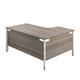 1800X1200 Goal Post Left Hand Radial Desk Grey Oak-White Ref GP1812LHRADGOWH